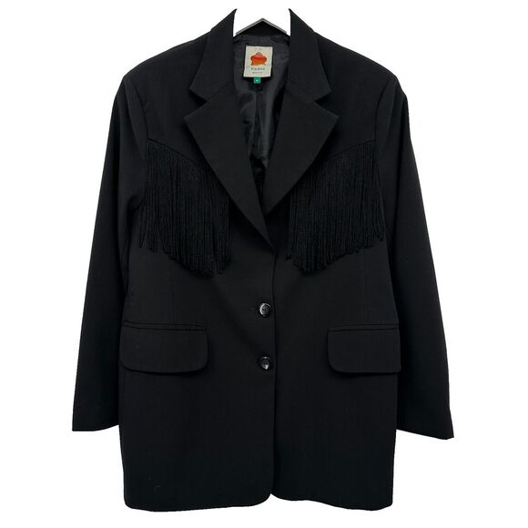 FARM Rio Black Fringe Blazer - Picture 10 of 10